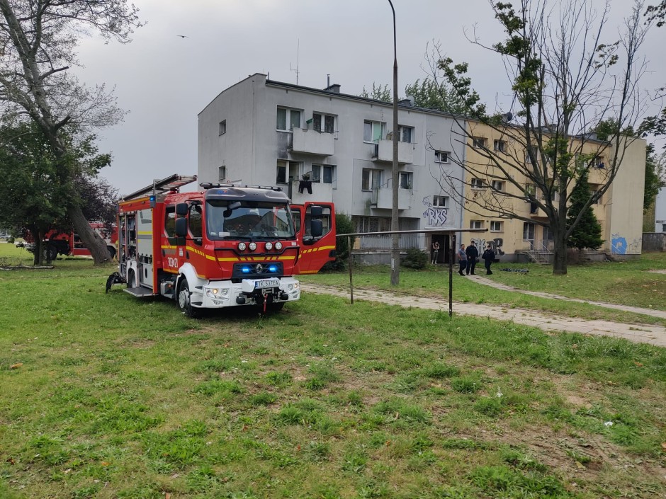 Pożar w kieleckim bloku. Jedna osoba zginęła