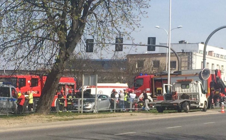 Kolizja na Sandomierskiej. Kobieta trafiła do szpitala