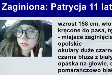 Policja poszukuje 11-latki. Uruchomiono Child alert