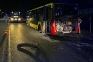 Pożar autobusu w Kajetanowie