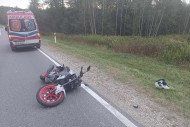 Potrącenie motocyklisty w Połańcu. Kierowca ciężarówki odjechał po wypadku