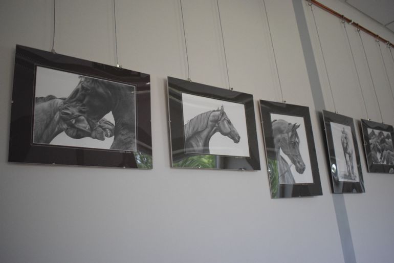 Konie na wystawie w WBP