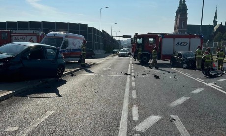 Wypadek na skrzyżowaniu w centrum Kielc