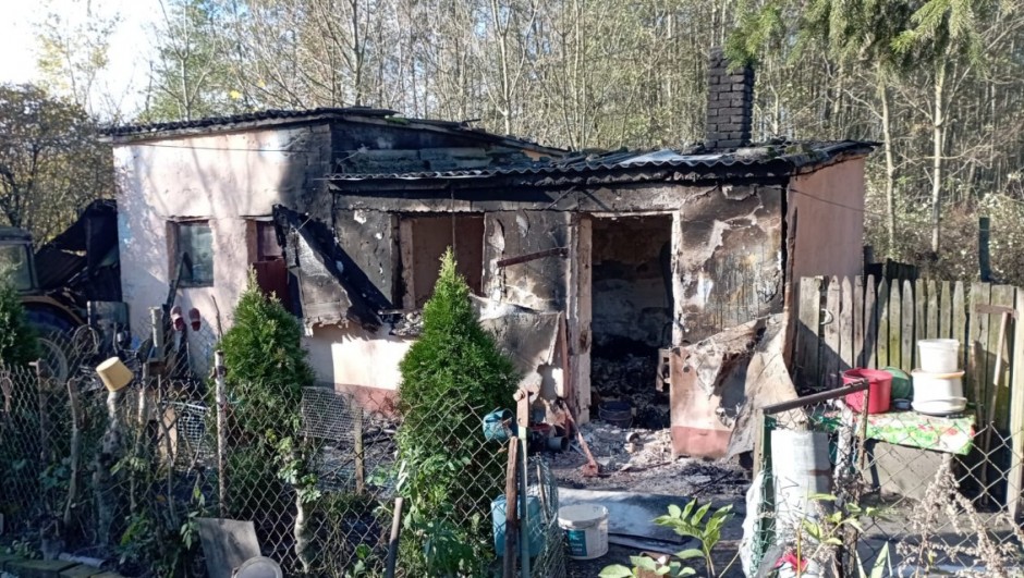 Tragiczny pożar we wsi Zręcze Małe. Nie żyje kobieta