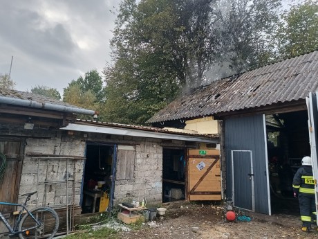 Pożar stodoły w Lipowym Polu Plebańskim