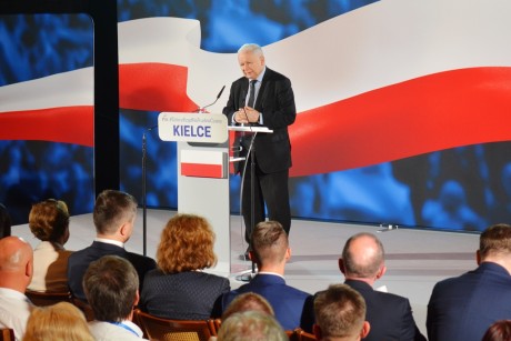Prezes PiS Jarosław Kaczyński odwiedził Kielce