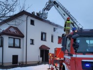 Szereg pożarów sadzy kominach