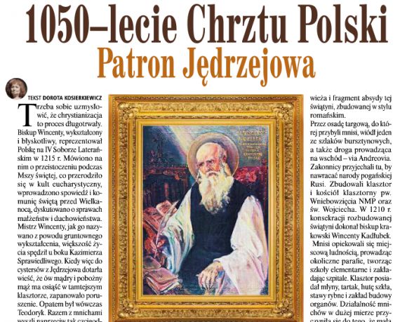 1050-lecie Chrztu Polski. Patron Jędrzejowa