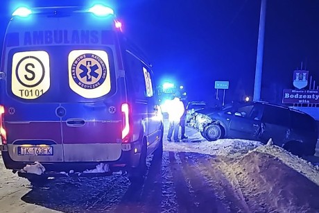 Zdarzenie drogowe w Wilkowie. Na miejscu służby