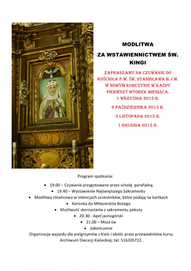 Czuwanie w Nowym Korczynie