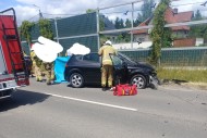 Wypadek w Promniku. Na miejscu służby