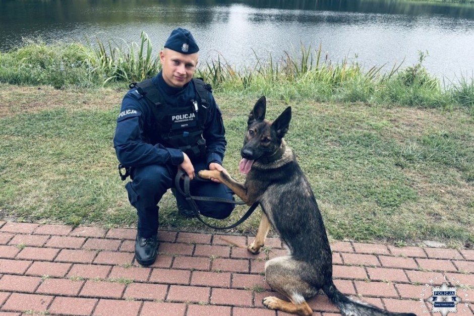 „Lucy”: nowy czworonożny funkcjonariusz w koneckiej komendzie policji