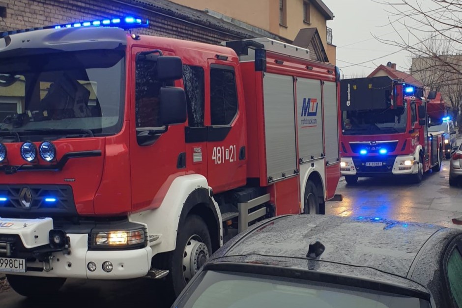 Pożar piwnicy w budynku wielorodzinnym