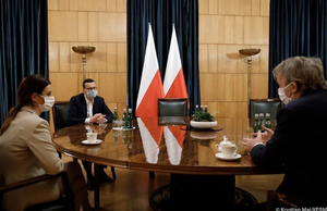 Boniek spotkał się z premierem i minister sportu. 