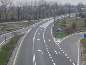 Ulica Olszewskiego z nowym wyjazdem