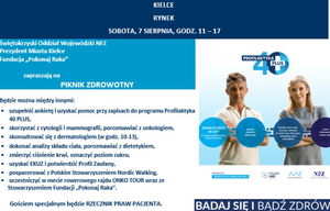 W sobotę na Rynku piknik, badania profilaktyczne i meta OnkoTouru