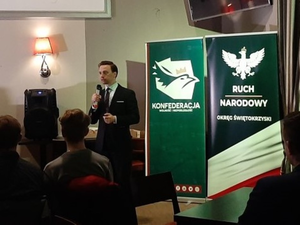 Krzysztof Bosak odwiedził Kielce w ramach „Czwartków z Konfederacją