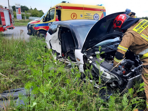 Zderzenie na ulicy Młyńskiej w Końskich