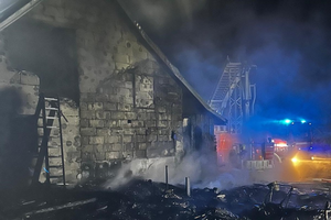 Nocny pożar w Teodorowie