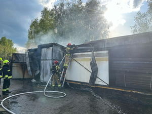 Pożar w suszarni drewna. Na miejscu siedem zastępów straży pożarnej