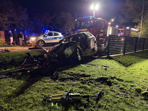 Pijany wypadł z drogi. Został zatrzymany