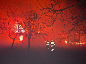Wieczorny pożar w miejscowości Tomaszów
