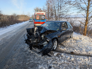 Kierowca stracił panowanie nad autem i wjechał w drzewo
