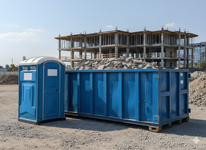Toalety przenośne a wynajem kontenera na gruz - jak połączyć obie usługi w jednym zamówieniu?