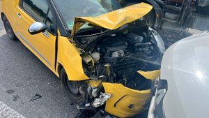 Wypadek w Sukowie. Zderzyły się tam trzy pojazdy