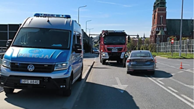 Kolizja na skrzyżowaniu w centrum Kielc