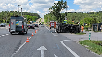Wypadek w Zgórsku, jedna osoba w szpitalu