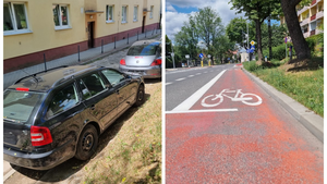 Ścieżka rowerowa zabrała miejsca parkingowe? Mieszkańcy bloku przy ul. Wojska Polskiego walczą o rozwiązanie