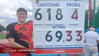 Dominik Kotulski został brązowym medalistą mistrzostw Polski do lat 20 w rzucie młotem