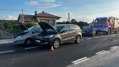 Trzy samochody zderzyły się w Makoszynie