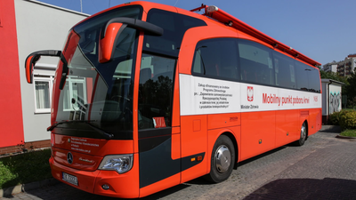 Krwiobus czeka na dawców