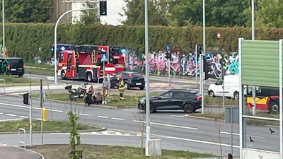 Wypadek na ul. Okrzei w Kielcach. Dwie osoby w szpitalu