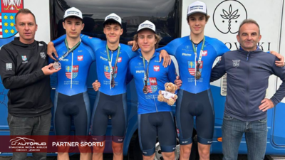 Świętokrzyskie Cycling Team zdobyło brązowy medal mistrzostw Polski juniorów w jeździe drużynowej na czas